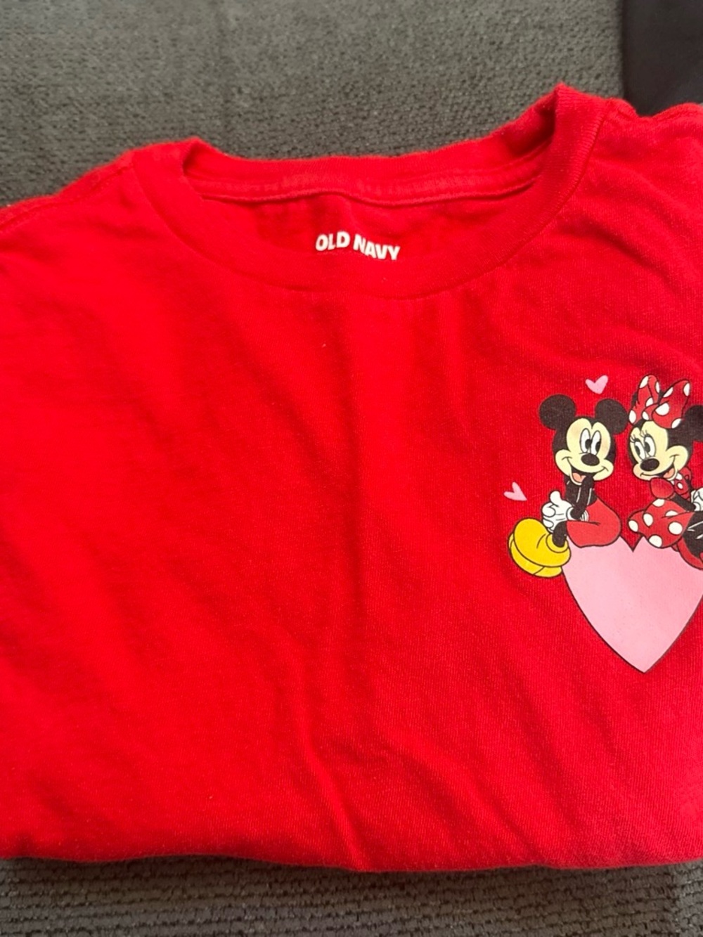 Old Navy Red Kids Mickey & Minnie Heart Tee